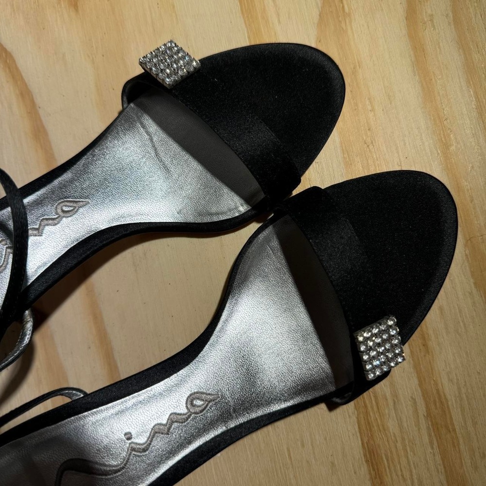 Black & silver NINA heels
